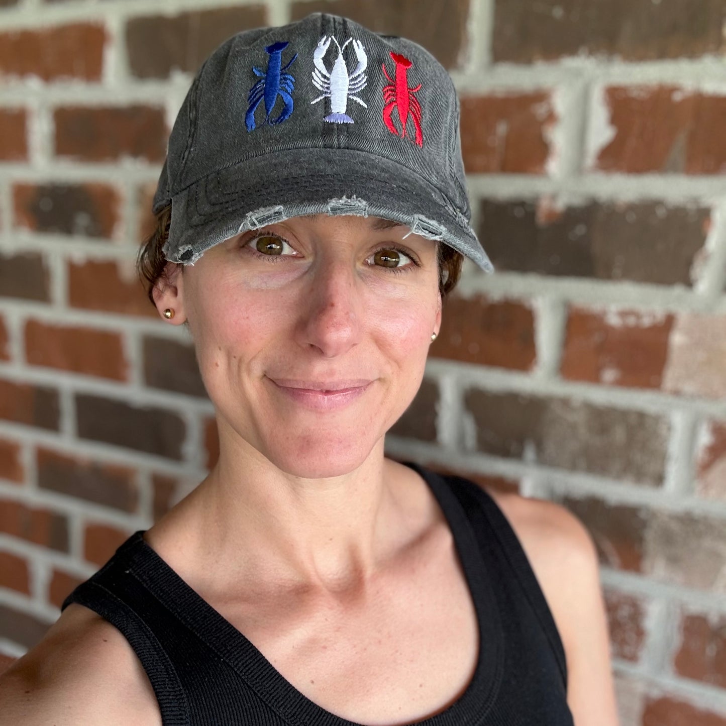 *PRE-ORDER* "USA Crawfish" Distressed Cap