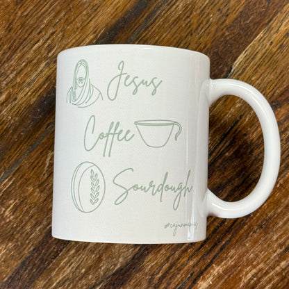 *PRE-ORDER* "Jesus, Coffee, Sourdough" Mug