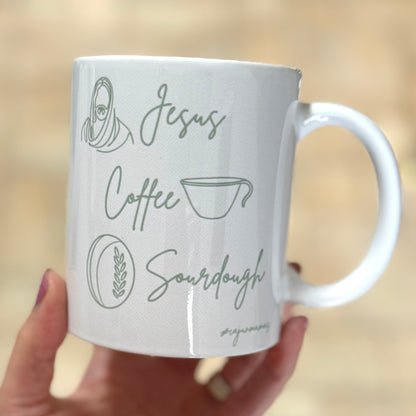 *PRE-ORDER* "Jesus, Coffee, Sourdough" Mug