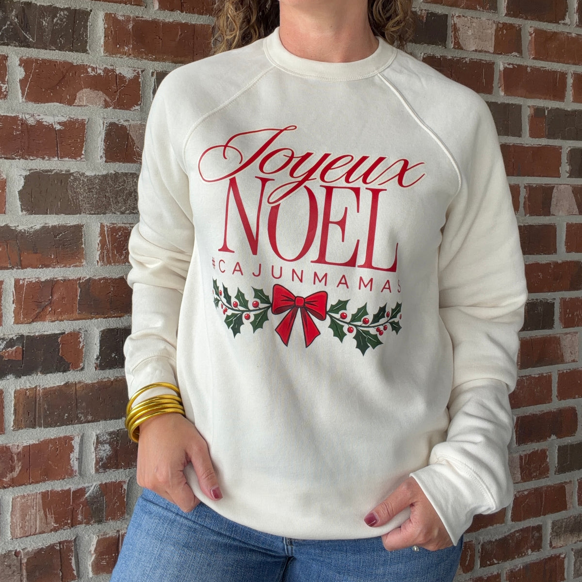 *PRE-ORDER* "Joyeux Noel" Sweatshirt - Red Bow design