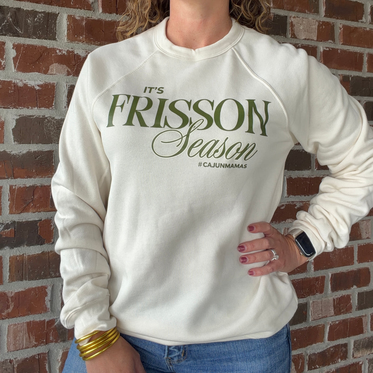 *PRE-ORDER* "It's Frisson Season" Sweatshirt - Olive design