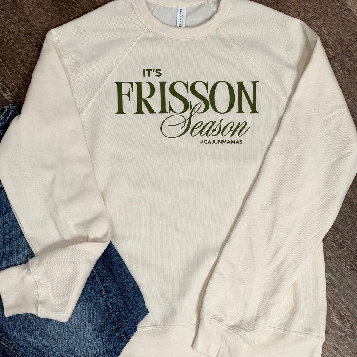 *PRE-ORDER* "It's Frisson Season" Sweatshirt - Olive design