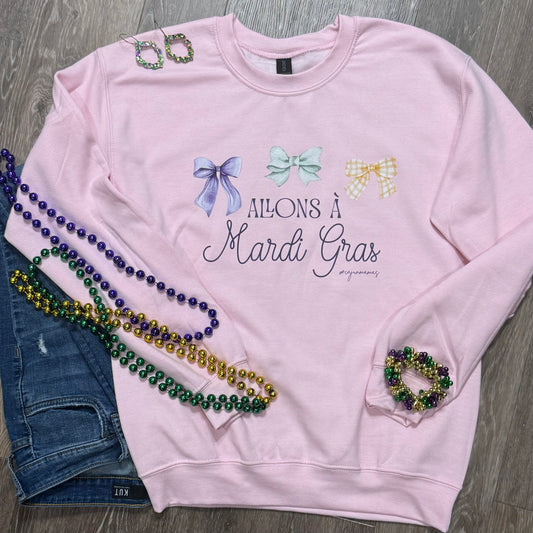 *PRE-ORDER* "Mardi Gras Bows" Sweatshirt