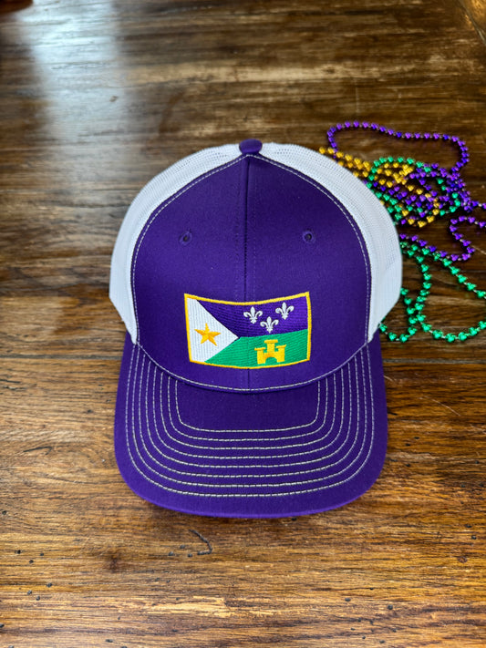 *PRE-ORDER* "Cajun Mardi Gras Flag" Trucker Hat