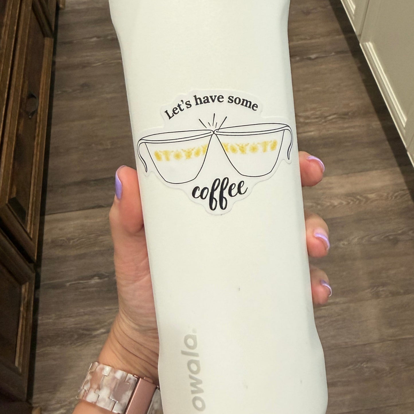 Let's Have Some Coffee Vinyl Sticker